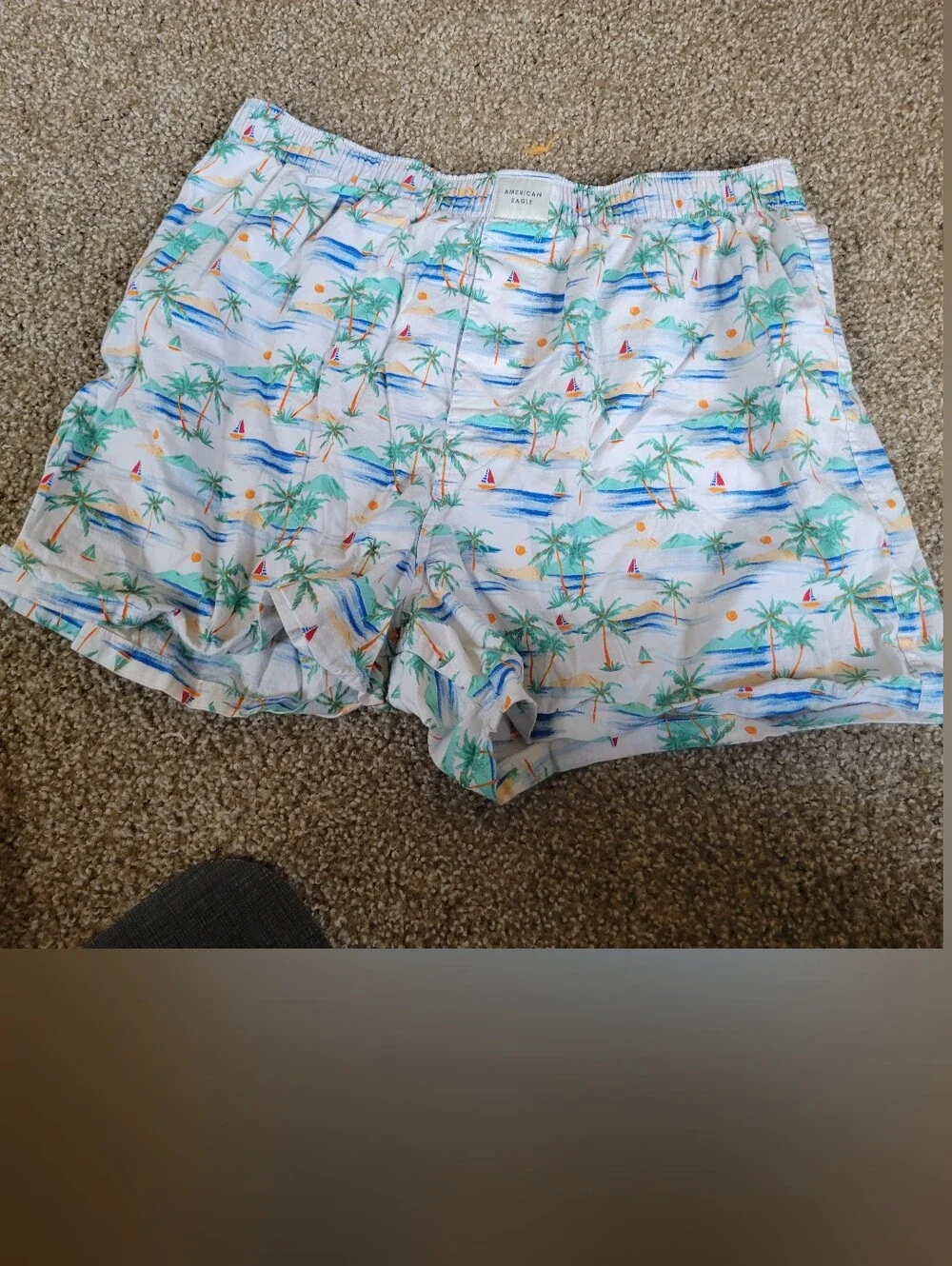 American Eagle Outfitters Tropical Island Vibes Stretch Boxer Shorts